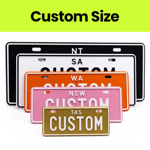 CUSTOM SIZE PLA ECO Printed Custom Personalised Mini Number Plate