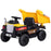 Construction Inspired Dump Truck Bulldozer Kids Ride On Electric Car | BlackYellow