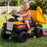 Construction Inspired Dump Truck Bulldozer Kids Ride On Electric Car | BlackYellow