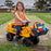 Construction Inspired Kids Ride On Car Bulldozer Digger | Yellow