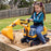 Construction Inspired Kids Ride On Car Excavator with Helmet | Yellow