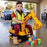 Construction Inspired Kids Ride On Car Excavator with Tracks | Yellow
