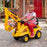 Construction Inspired Kids Ride On Car Excavator | Yellow