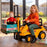 Construction Inspired Kids Ride On Car Forklift with working mast lift and pallet | Yellow