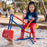Construction Inspired Kids Ride On Metal Sand Digger Backyard Sandpit Toy Yellow Multi Colour