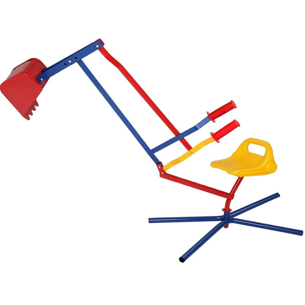 Construction Inspired Kids Ride On Metal Sand Digger Backyard Sandpit ...