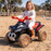 DareDevil Kids Ride On Quad Bike Black with Red