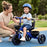 Deluxe Kids Tricycle Trike Bike Ride On with Basket & Trunk Royal Blue with Black
