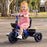 Deluxe Kids Tricycle Trike Bike Ride On with Basket & Trunk Royal Blue with Black