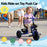 Deluxe Kids Tricycle Trike Bike Ride On with Basket & Trunk Royal Blue with Black