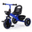 Deluxe Kids Tricycle Trike Bike Ride On with Basket & Trunk Royal Blue with Black