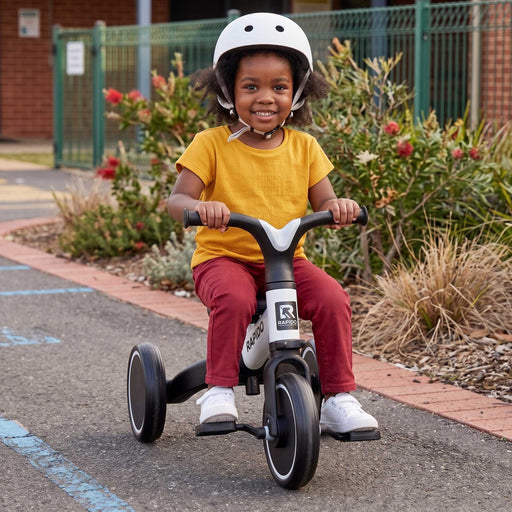 Deluxe Kids Tricycle Trike Bike Ride On White with Black