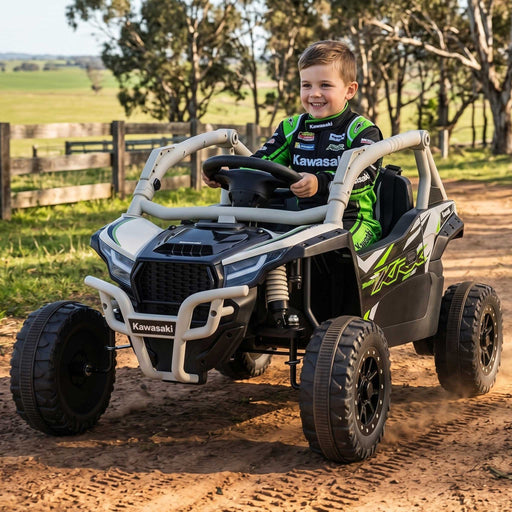 Deluxe Officially Licensed Kawasaki KRX 1000 Buggy 12V Off Road Kids Ride On Car with Remote Control KRX Nitro