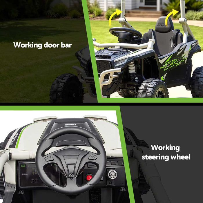 Deluxe Officially Licensed Kawasaki KRX 1000 Buggy 12V Off Road Kids Ride On Car with Remote Control KRX Nitro