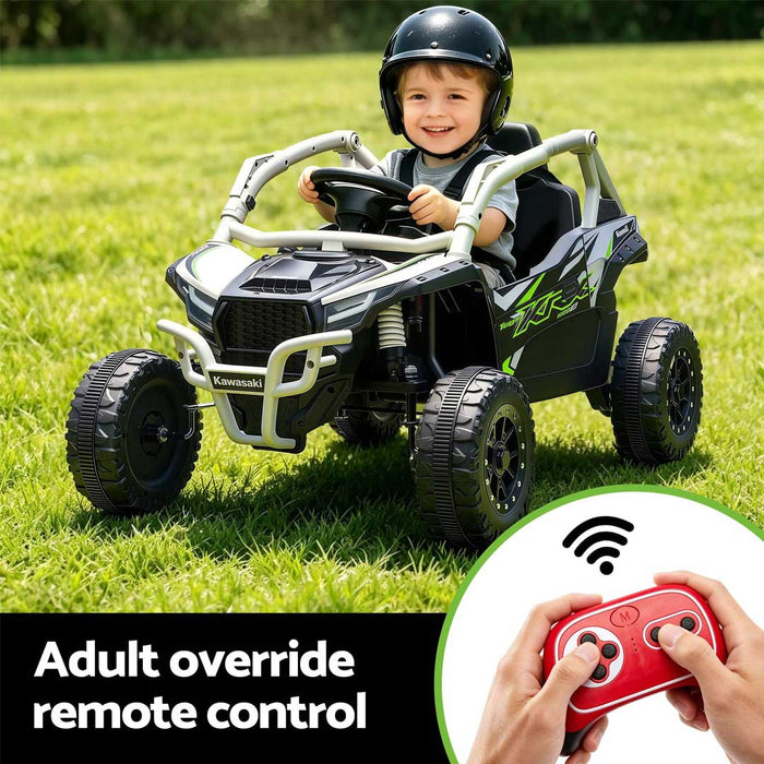 Deluxe Officially Licensed Kawasaki KRX 1000 Buggy 12V Off Road Kids Ride On Car with Remote Control KRX Nitro