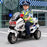 Deluxe Police Inspired Kids Ride On Motorcycle White 