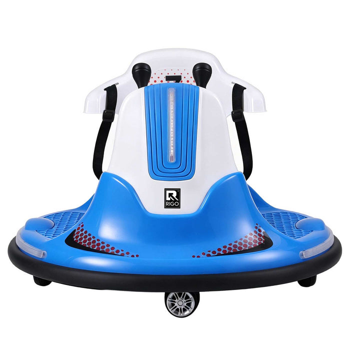 Deluxe Retro Kids Ride On BUMPER Car with Remote Control Ocean Blue