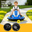 Deluxe Retro Kids Ride On BUMPER Car with Remote Control Ocean Blue