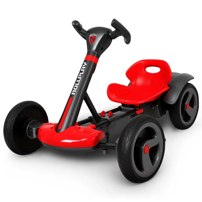 Deluxe Rollplay Flex Electric Go Kart Ride On Car Red Black
