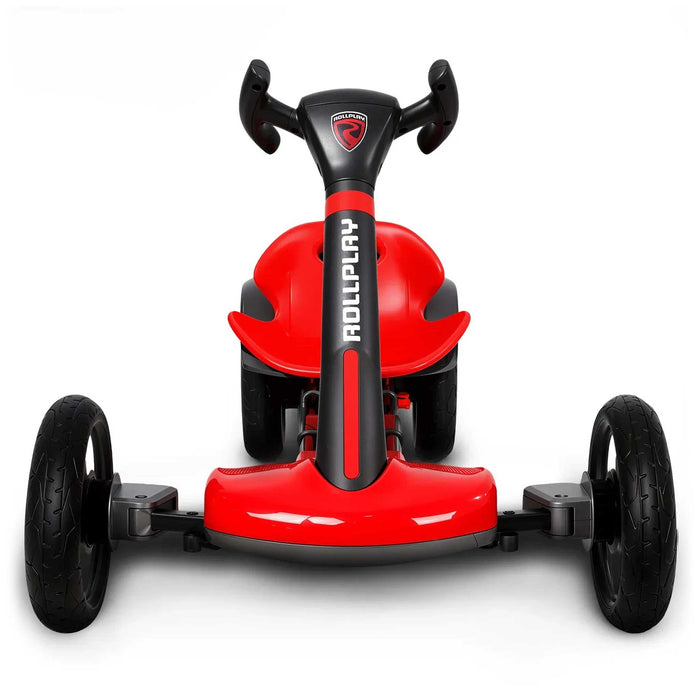 Deluxe Rollplay Flex Electric Go Kart Ride On Car Red Black