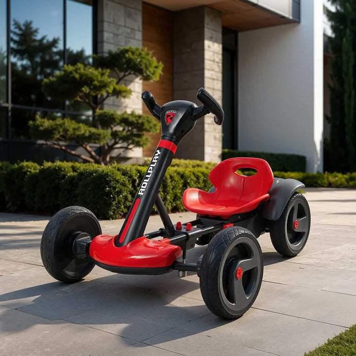 Deluxe Rollplay Flex Electric Go Kart Ride On Car Red Black