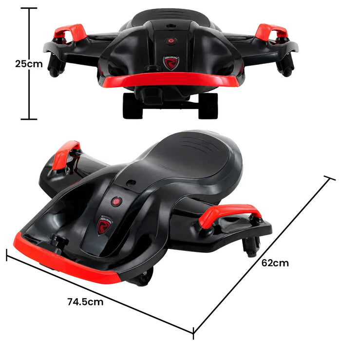 Deluxe Rollplay Nighthawk Electric Go Kart Ride On Car Red Black