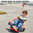 Deluxe Rollplay Nighthawk Electric Go Kart Ride On Car Red Black