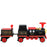 Deluxe Two Seater Kids Ride On Train with Detachable Carriage Black Red Gold