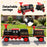 Deluxe Two Seater Kids Ride On Train with Detachable Carriage Black Red Gold