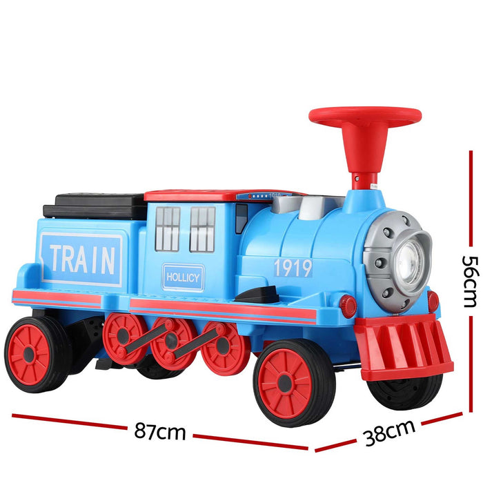 Deluxe Two Seater Kids Ride On Train Red Blue Black