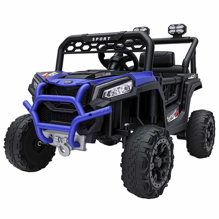 Deluxe Jeep Buggy 12V Off Road Kids Ride On Car with Remote Control-Cobalt Blue