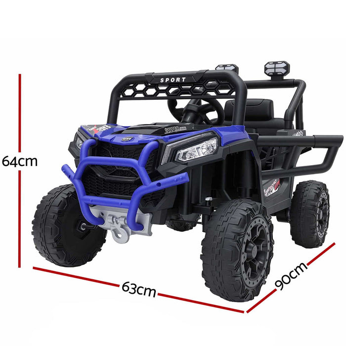 Deluxe Jeep Buggy 12V Off Road Kids Ride On Car with Remote Control-Cobalt Blue