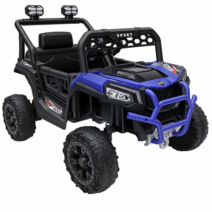 Deluxe Jeep Buggy 12V Off Road Kids Ride On Car with Remote Control-Cobalt Blue