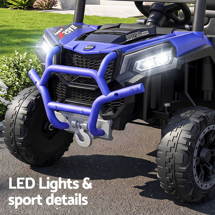 Deluxe Jeep Buggy 12V Off Road Kids Ride On Car with Remote Control-Cobalt Blue