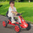 Deluxe Racer Kids Pedal Powered Go Kart-4-Wheel-Pedal-Ride-On-Toy-for-Kids-Ages-3-8-Adjustable-Seat-Red