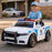 Dodge Charger Highway Patrol Inspired Kids Ride On Car | White Blue
