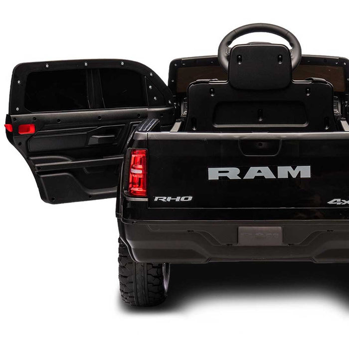 Dodge RAM 1500 RHO Officially Licensed Off Road Kids Ride On Car Truck with Remote Control Pitch Black