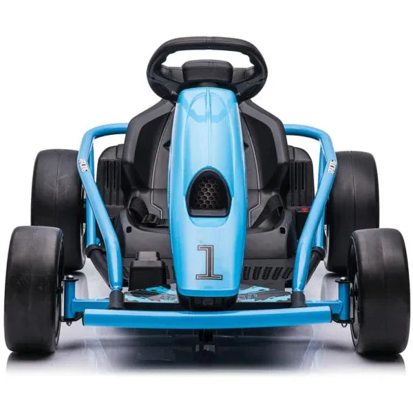 Traditional & Drifting Go Kart 24v Ride On Car | Cobalt & Black