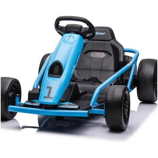 Traditional & Drifting Go Kart 24v Ride On Car | Cobalt & Black
