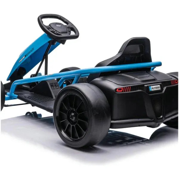 Traditional & Drifting Go Kart 24v Ride On Car | Cobalt & Black