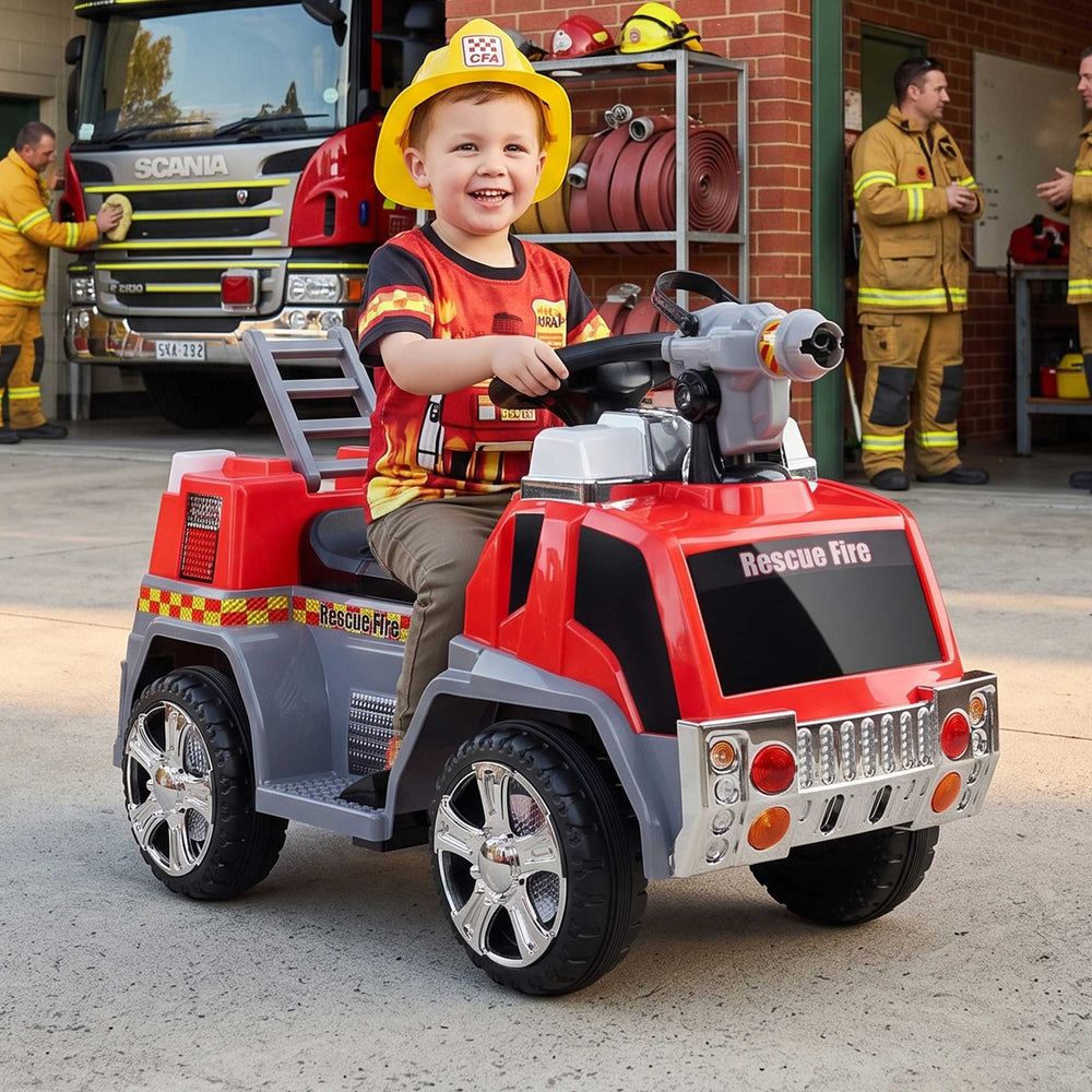 Fire Engine Inspired Kids Ride On Car Firetruck | Fire Engine Red