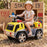 Fire Engine Inspired Kids Ride On Car Firetruck | Safety Yellow