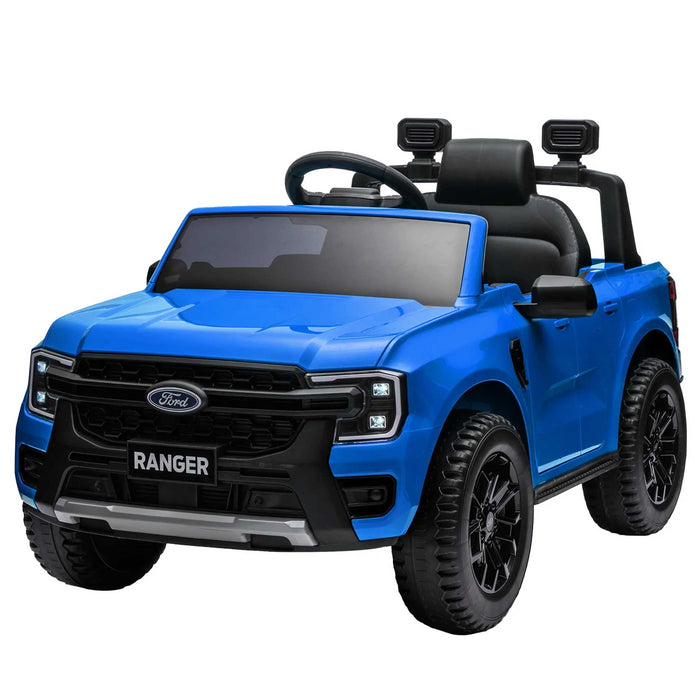 Ford Officially Licensed Ranger Wildtrak Deluxe Kids Ride On Car with Remote Control Lightning Blue