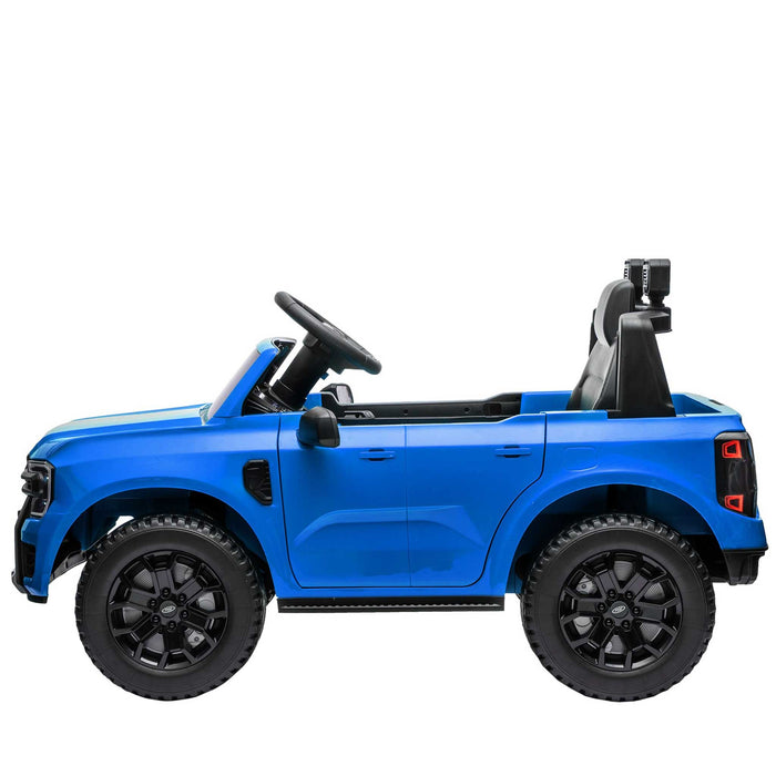 Ford Officially Licensed Ranger Wildtrak Deluxe Kids Ride On Car with Remote Control Lightning Blue
