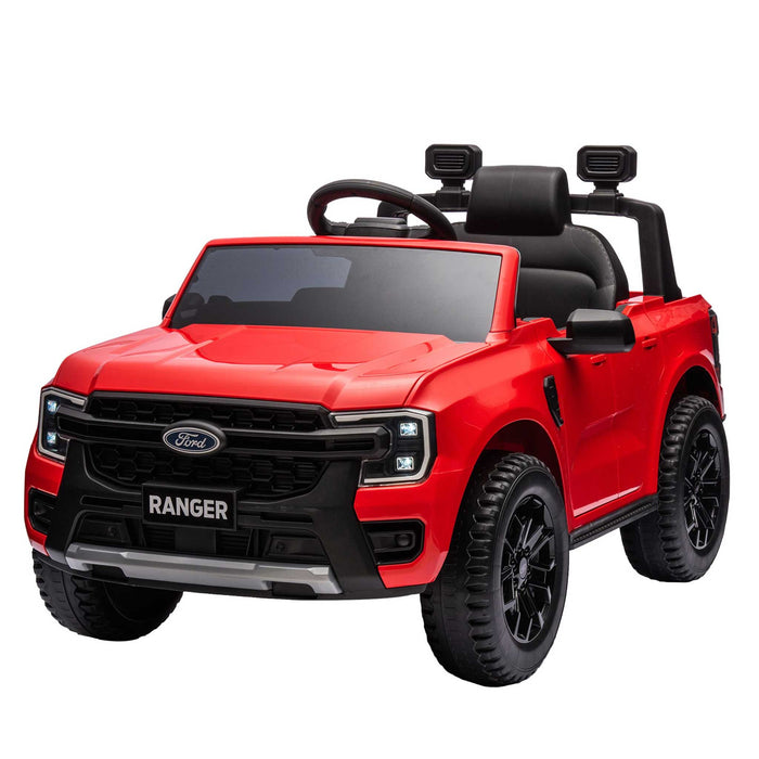 Ford Officially Licensed Ranger Wildtrak Deluxe Kids Ride On Car with Remote Control True Red