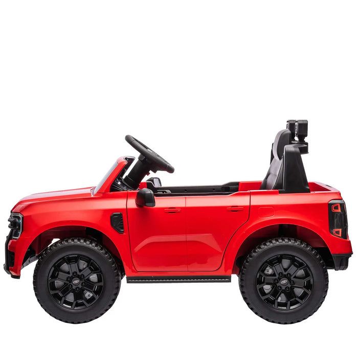 Ford Officially Licensed Ranger Wildtrak Deluxe Kids Ride On Car with Remote Control True Red