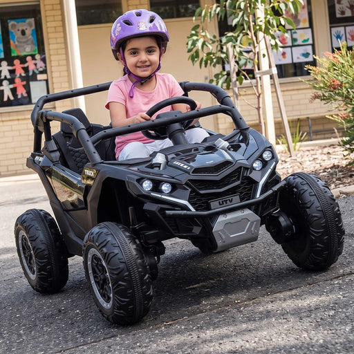 Go Skitz Premium 24V Kids Ride On Buggy with Remote Control Winter Black