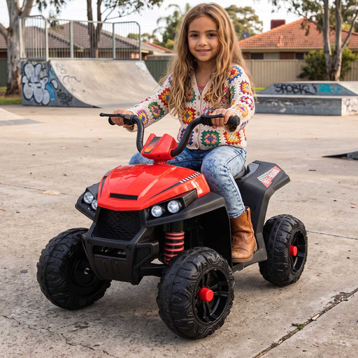 Kids ATV Ride On Quad Bike Black with Red