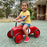 Kids Classic Vintage Racer Metal Ride On Push Car | Apple Red