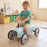Kids Classic Vintage Racer Metal Ride On Push Car | Baby Blue